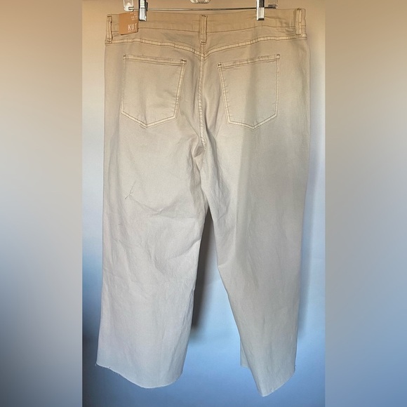 NEW w/TAGS KUT from the KLOTH HIGH RISE MEG FAB AB WIDE LEG in ECRU Size 18P - Picture 5 of 9